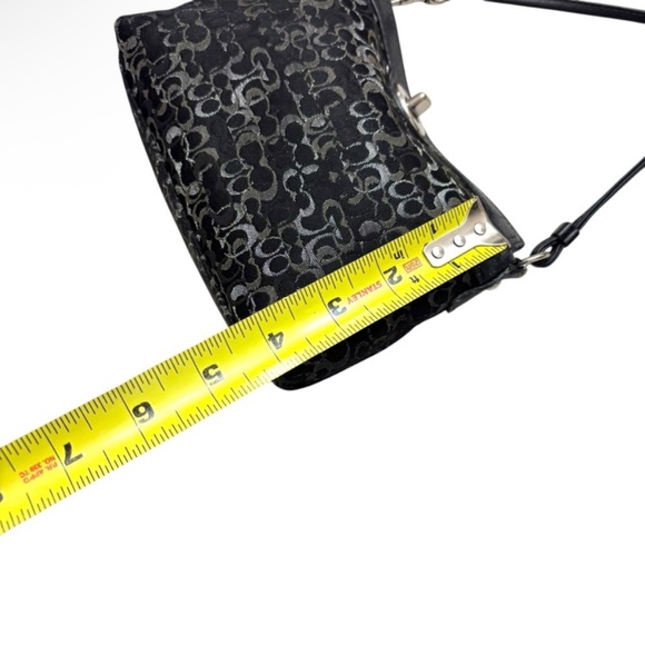 Coach vintage y2k optic c black and silver mini wristlet clutch bag - Picture 9 of 12
